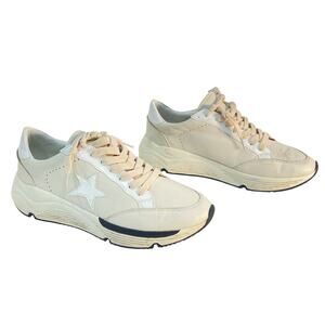 White Raven Cream Athletic Tennis Shoes Sneakers Women's Size 8.5 Preowned